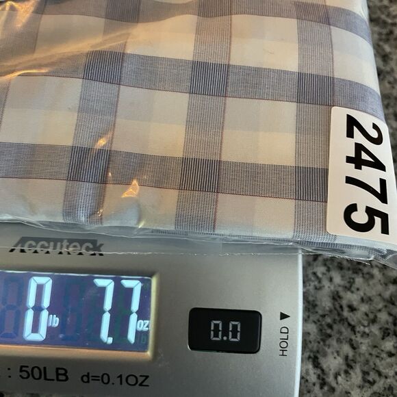 Untuckit Men’s Long Sleeve Button Up Blue White Windowpane Plaid- M - Picture 9 of 9